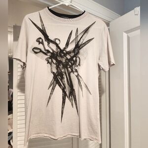 Paul Smith mens graphic scissors t shirt - medium